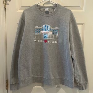 St. Jude Children’s Hospital Tri Delta Graphic Sweatshirt Gray
Size Large